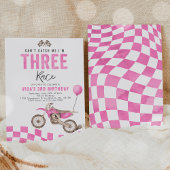 Can't Catch Me Dirt Bike Girl 3rd Birthdayパーティー 招待状