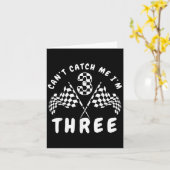 Cant Catch Me Im Three 3rd Birthday Party  カード (黄色い花)