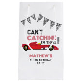 Can't Catch Me I'm Three Red Race Car 3 Birthday  スモールペーパーバッグ (正面)