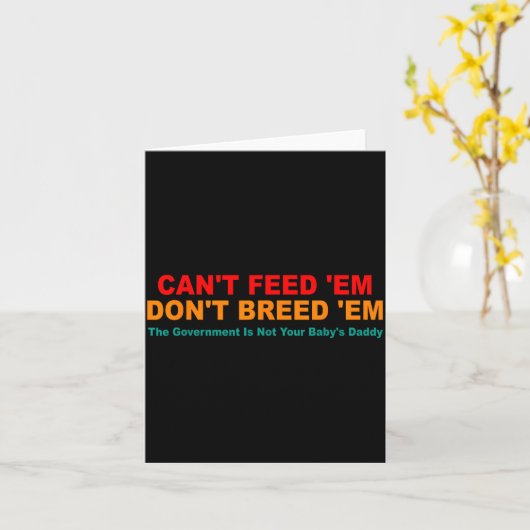 Can't Feed em Don't Breed em Retro  カード (黄色い花)