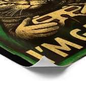 Can't Hear You I'm Gaming Funny Gamer Cat Playing  ポスター (角)