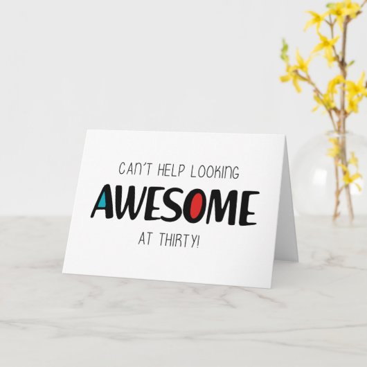 Can't help looking awesome at 30 カード (黄色い花)