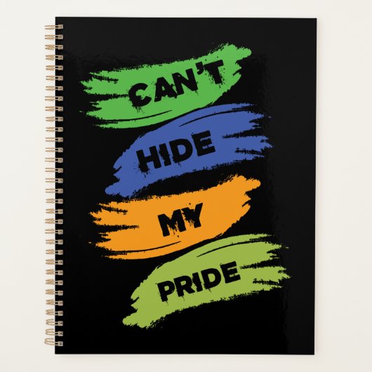 Can't Hide My Pride | LGBTQ | Gay Pride プランナー手帳 (正面)