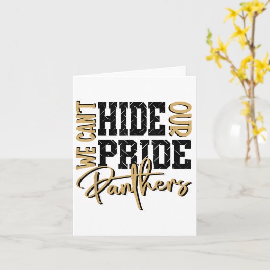Can't Hide Our Panther Pride Gold Panthers School  カード (黄色い花)