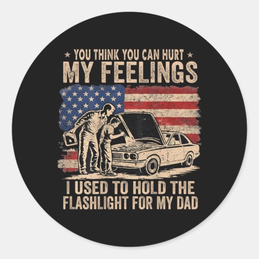 Cant Hurt Feelings Used To Hold Flashlight On Back ラウンドシール (正面)