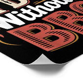 Can't Say I Do Without Bbq Barbecue Wedding Prosal ポスター (角)