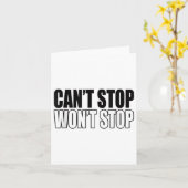Can't Stop Won't Stop Motivational  カード (黄色い花)