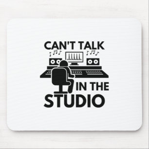 Can't Talk In The Studio Music Production Record マウスパッド