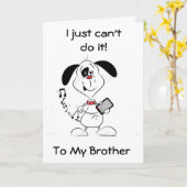 CAN'T TEXT *MY BROTHER" ON YOUR BIRTHDAY-A CARD!!! カード (黄色い花)