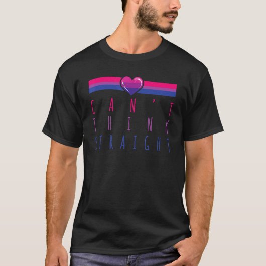 Can't Think Straight LGBTQ Rainbow Pride Gay Lesbi Tシャツ (正面)