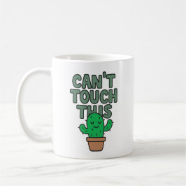 Can't Touch This Funny Cute Cactus Mascot Cartoon コーヒーマグカップ