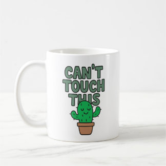 Can't Touch This Funny Cute Cactus Mascot Cartoon コーヒーマグカップ