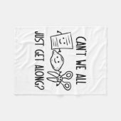 Can't We All Just Get Along Rock Paper Scissors Ga フリースブランケット (正面(横))