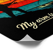 Cant work arm is in a cast funny fishing ポスター (角)