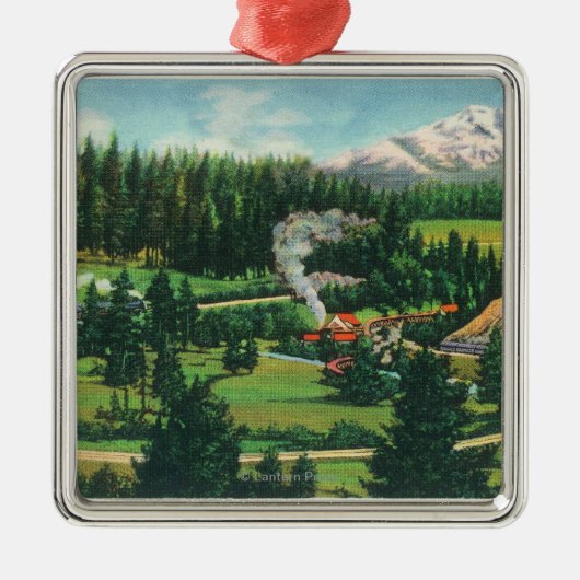 Cantaraのループの空中写真、サクラメント メタルオーナメント (正面)