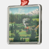 Cantaraのループの空中写真、サクラメント メタルオーナメント (左)