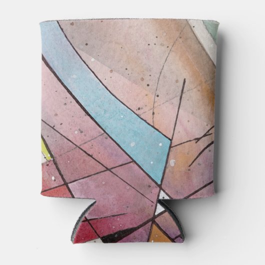 CANTATAインパステル専攻の抽象芸術アート 缶クーラー (正面)