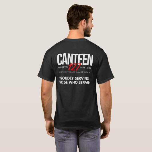 Canteen127：強いドリンクTシャツ Tシャツ (裏面フル)