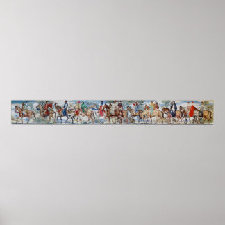 Canterbury Pilgrims Mural Poster ポスター