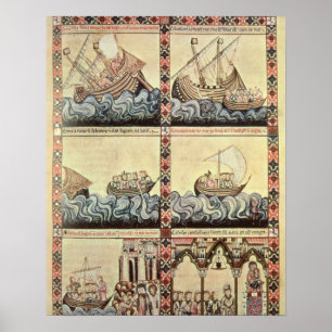 Cantiga 33の「Cantigas deサンタマリアからのページ ポスター