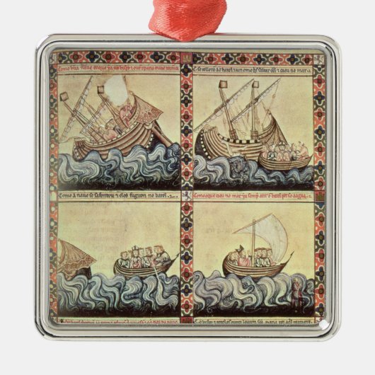 Cantiga 33の「Cantigas deサンタマリアからのページ メタルオーナメント (正面)