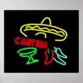 Cantina Neon Sign ポスター (正面)