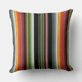 Cantina serape stripes multicolor pattern クッション (裏面)