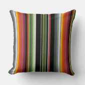 Cantina serape stripes multicolor pattern クッション (正面)