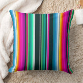 Cantina serape stripes multicolor pattern クッション (ブランケット)