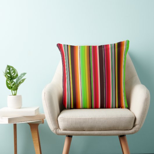Cantina serape stripes multicolor pattern クッション (椅子)
