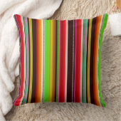 Cantina serape stripes multicolor pattern クッション (ブランケット)