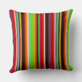 Cantina serape stripes multicolor pattern クッション (裏面)