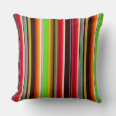 Cantina serape stripes multicolor pattern クッション (正面)