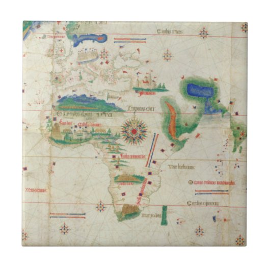 CantinoのPlanisphere | 1502年 タイル (正面)