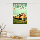CANTON MS Illinois Central Railroad PANAMA Limited ポスター (キッチン)