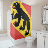 Canton of Bern flag Switzerland symbol シャワーカーテン (インサイチュ)