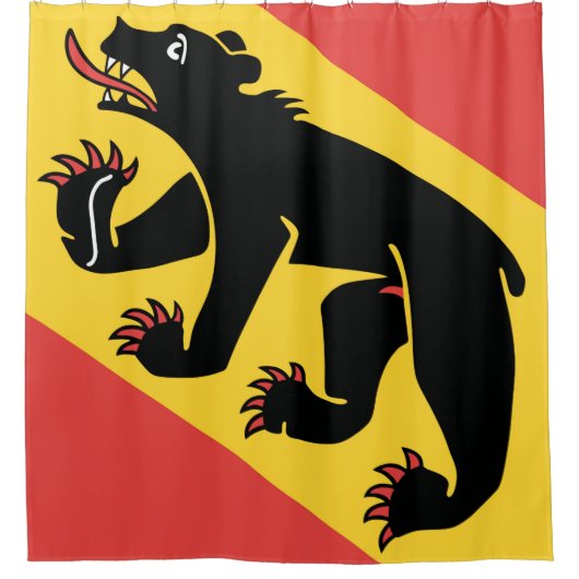 Canton of Bern flag Switzerland symbol シャワーカーテン (正面)