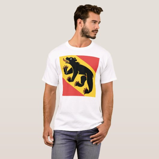 Canton of Bern flag Switzerland symbol Tシャツ (正面フル)