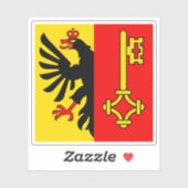 Canton of Geneva flag, Switzerland シール (シート)