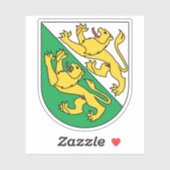 Canton of Thurgau coat of arms, Switzerland シール (シート)