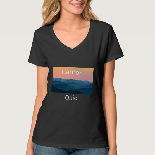 Canton Ohio Mountain sunset hometown Tシャツ (正面)