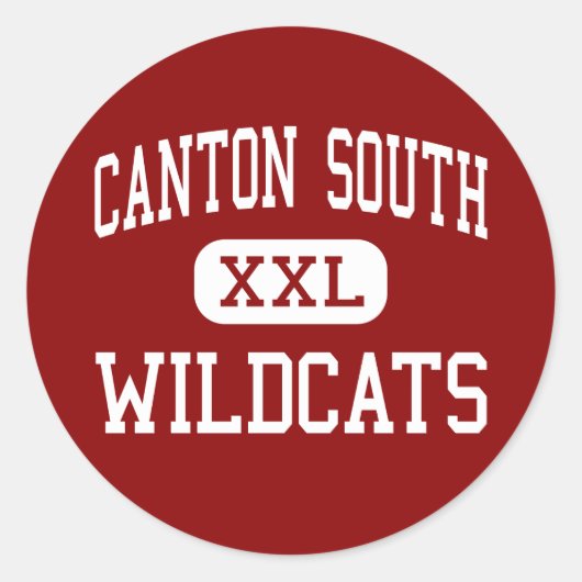Canton South - Wildcats - High - Canton Ohio ラウンドシール (正面)