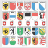 Cantons of Switzerland Bundleステッカー シール (シート)
