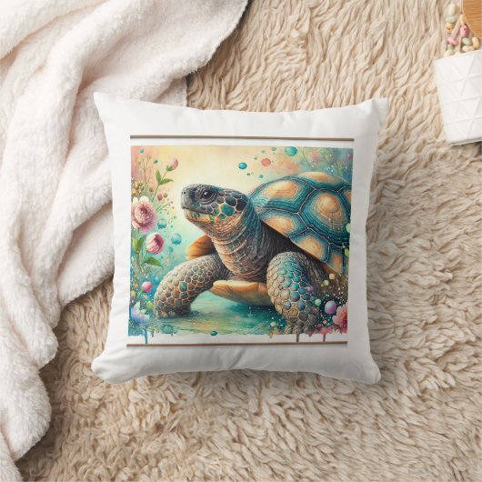 Cantors giant softshell turtle 060824AREF136 - Wat クッション (ブランケット)