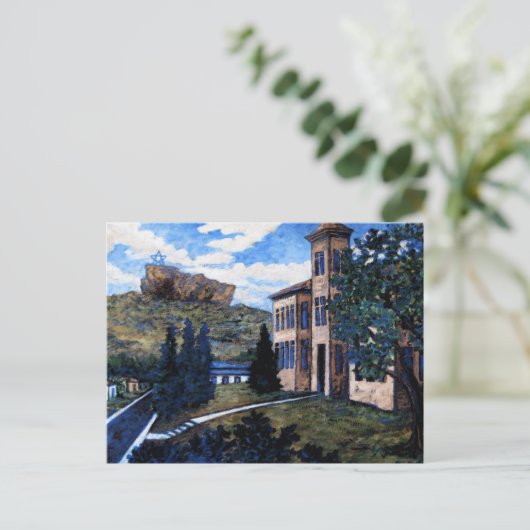 Cantrilの学校の家、郵便はがきの絵画 ポストカード (スタンド正面)