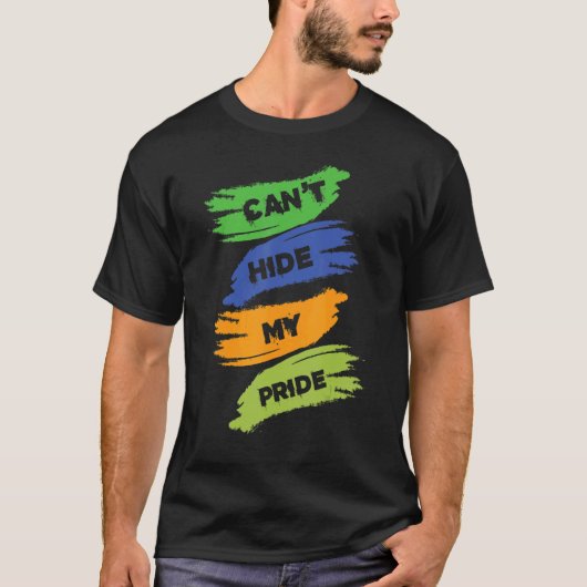 Canu2019t隠す私のプライドレインボーハートフラグLgbt F Tシャツ (正面)
