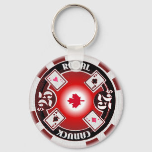 Canuckの王室のなトランプのポーカーKeychain キーホルダー
