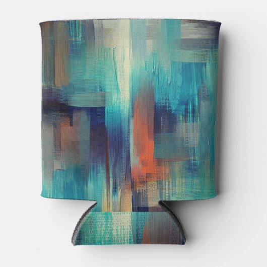 Canvasテクスチャ：シームレスな油絵を描 缶クーラー (正面)