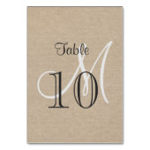Canvas素朴の結婚Monogramテーブル番号 テーブルナンバー (裏面)