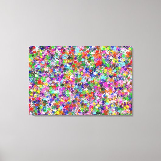 Canvas - 包まれた -絵を描(ばちゃばちゃ)跳ねる1 キャンバスプリント (正面)